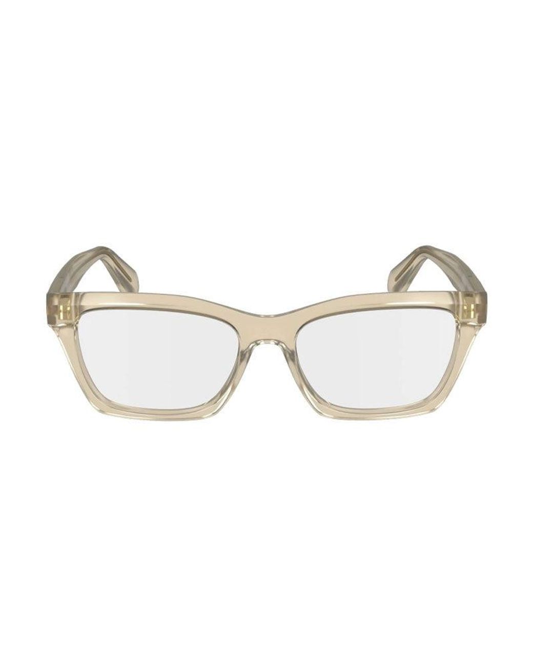 Ferragamo Metallic Eyeglasses Square Full Rim, Transparent Frame And Clear Demo Lens Lens Sf2986232