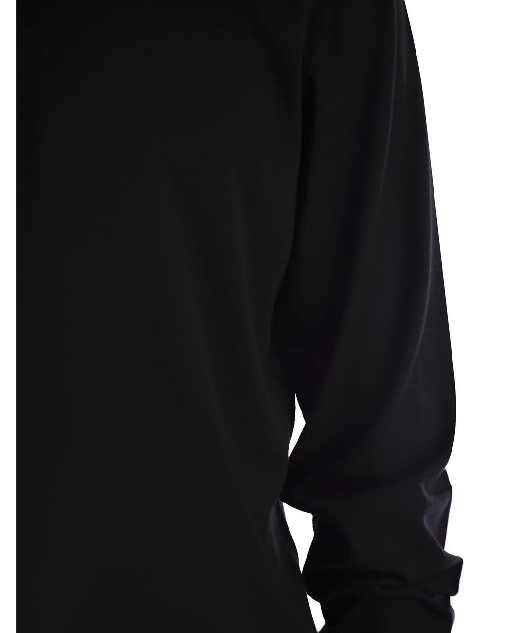 Fedeli Black Crew-Neck Sweater for men