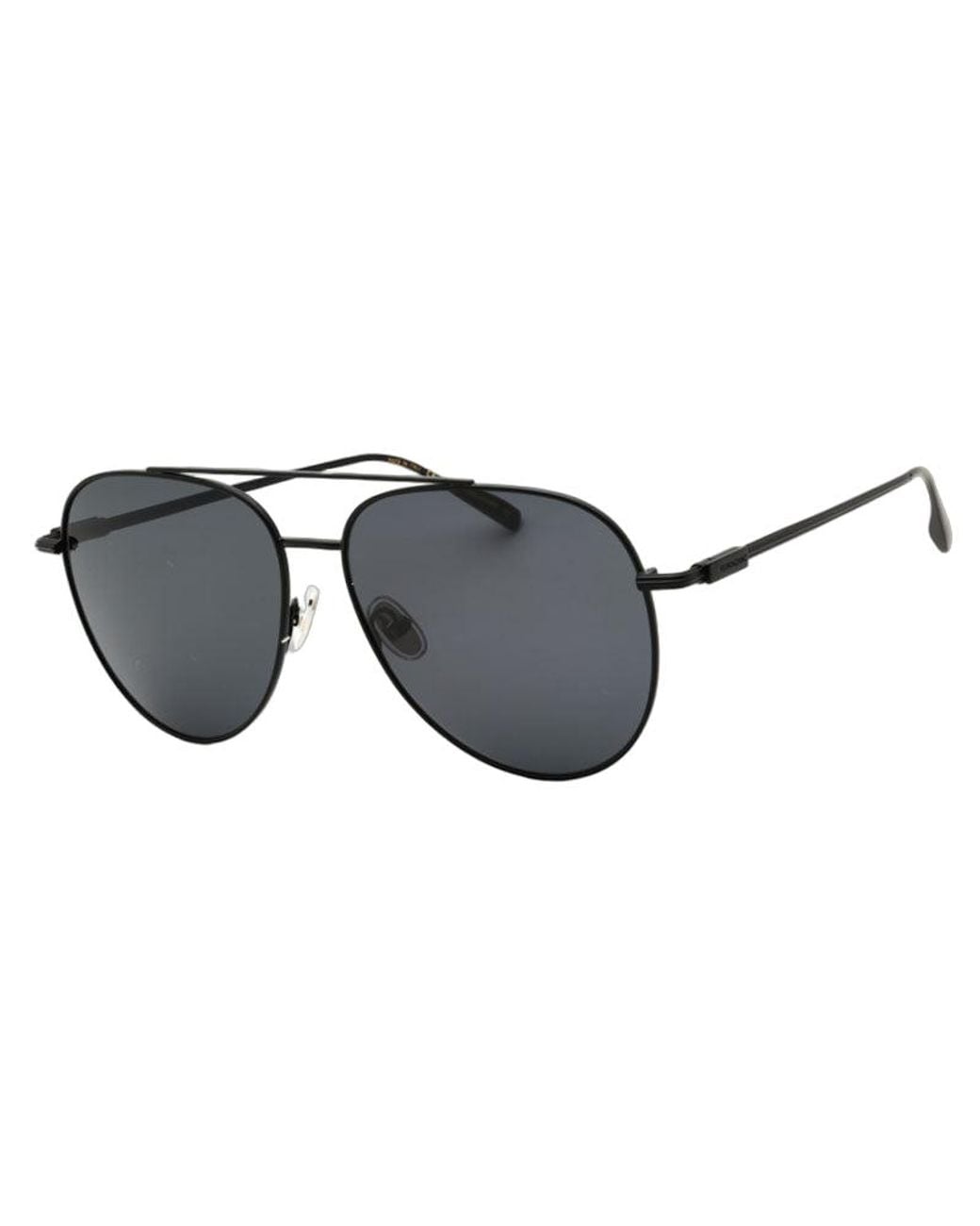 Ferragamo Black Ferragamo Sf308S Aviator-Style Metal Frame Sunglasses for men