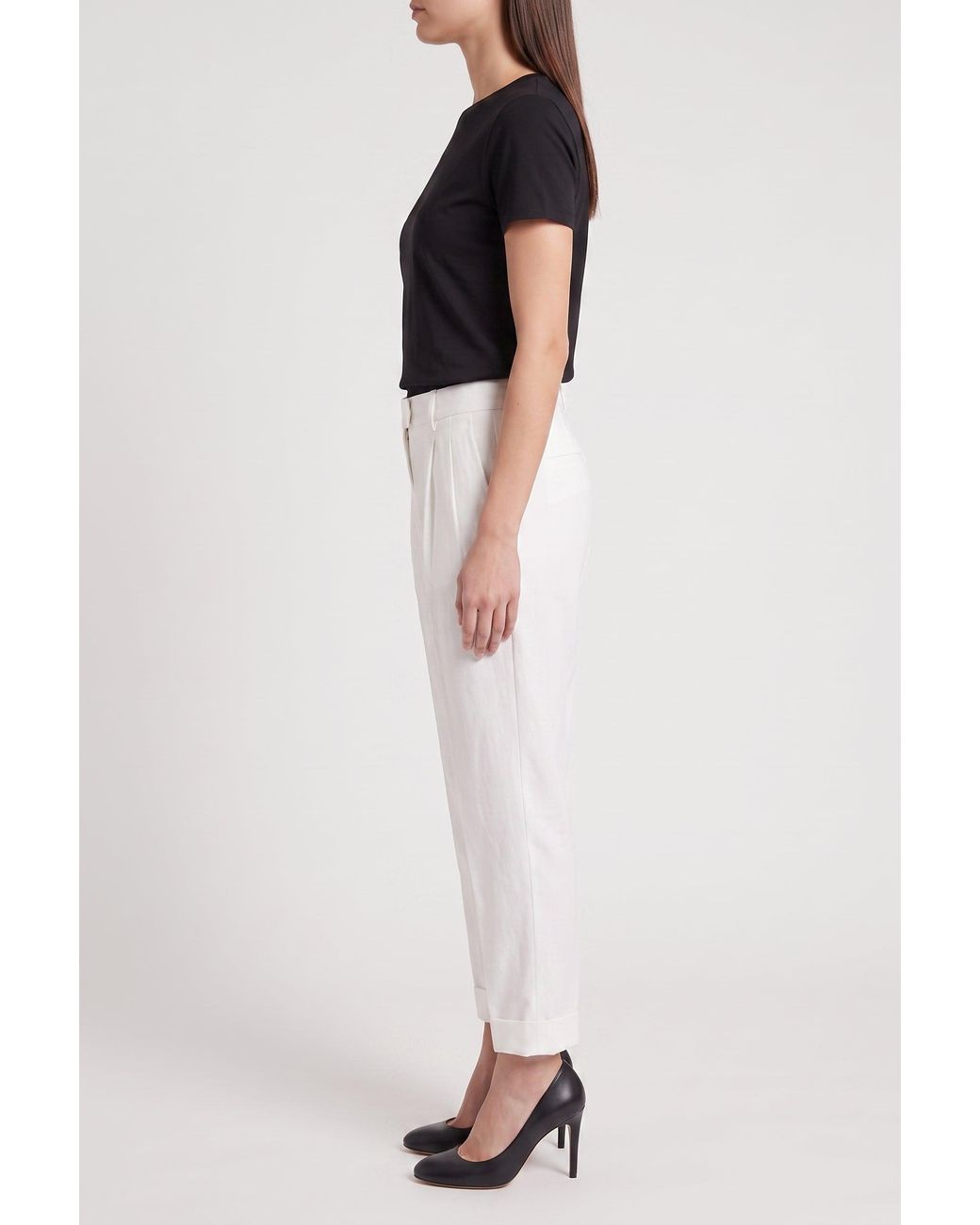 Brunello Cucinelli Black Linen Blend Trousers