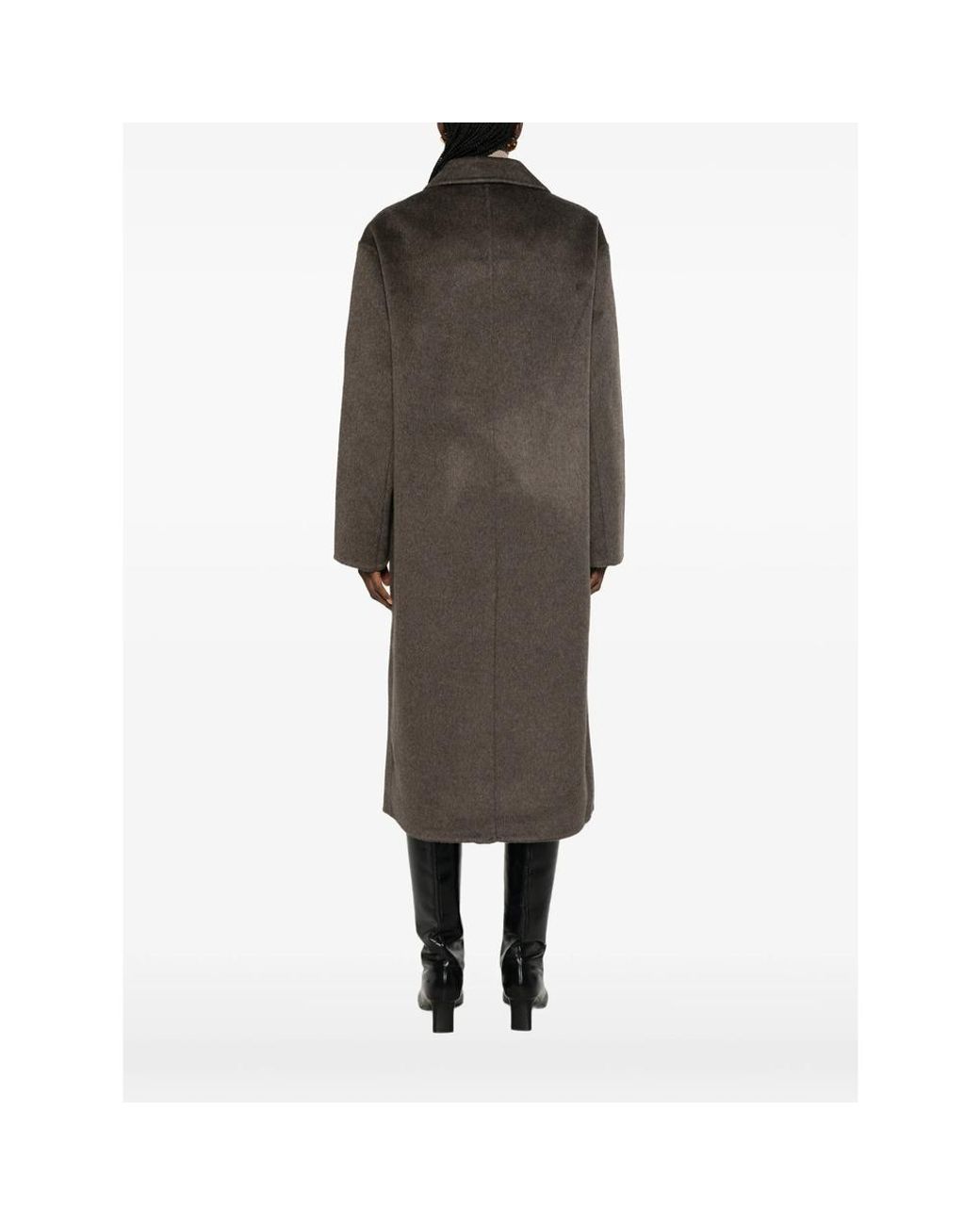 The Dynamis Studio Brown Double-Breasted Peak-Lapel Coat