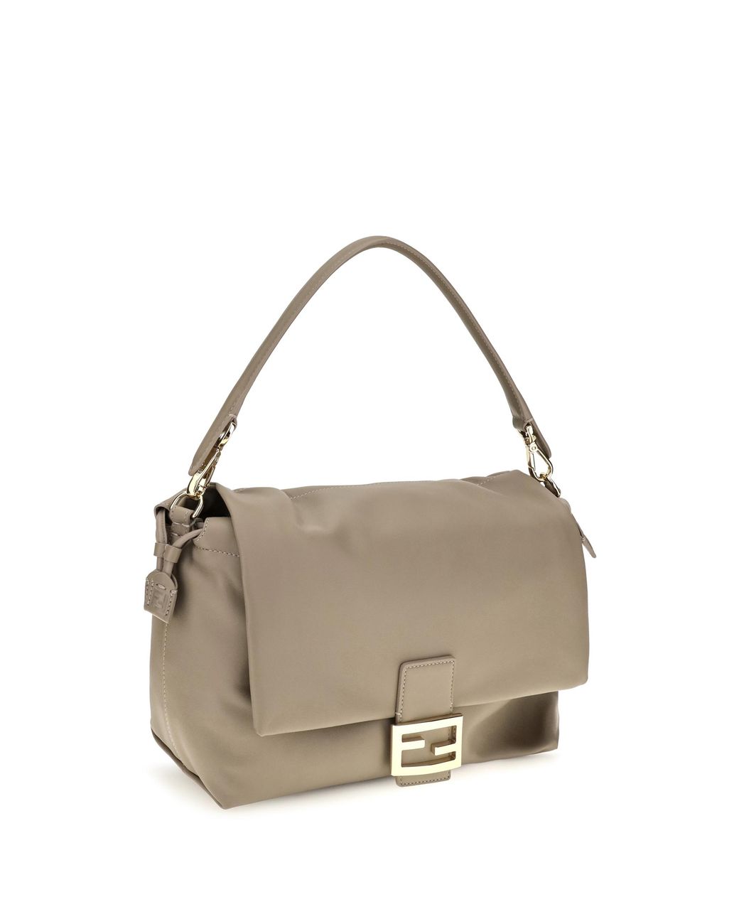Fendi Natural Baguette Soft Nappa Leather Shoulder Bag