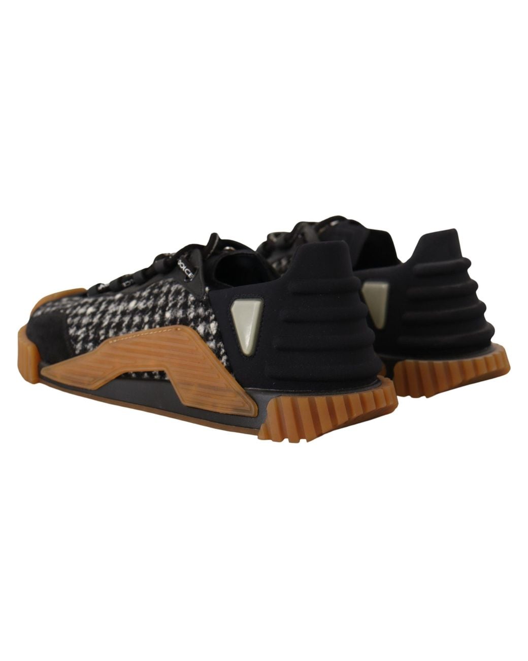 Dolce & Gabbana Black Fabric Lace Up Ns1 Sneakers for men
