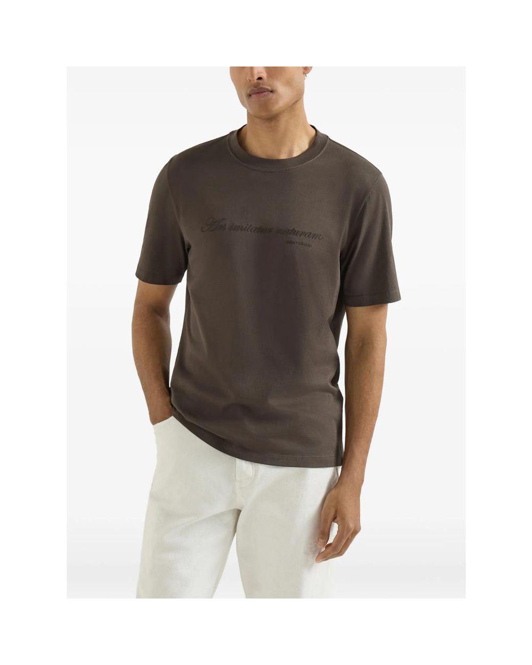 Brunello Cucinelli Brown T-Shirts & Vests for men