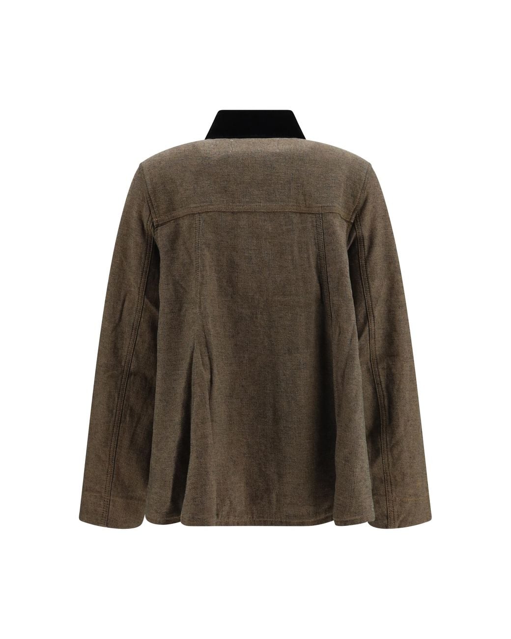 Ganni Brown Neppy Denim Overshirt Cotton; Elastane; True Hemp Shirt