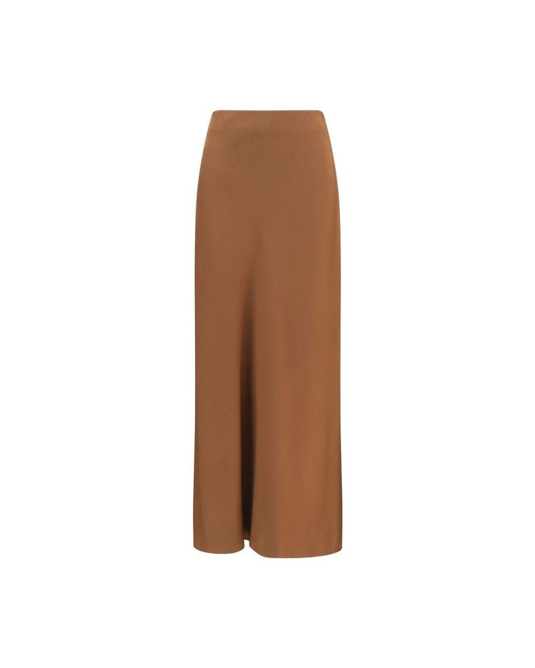 Brunello Cucinelli Brown Acetate Midi Skirt