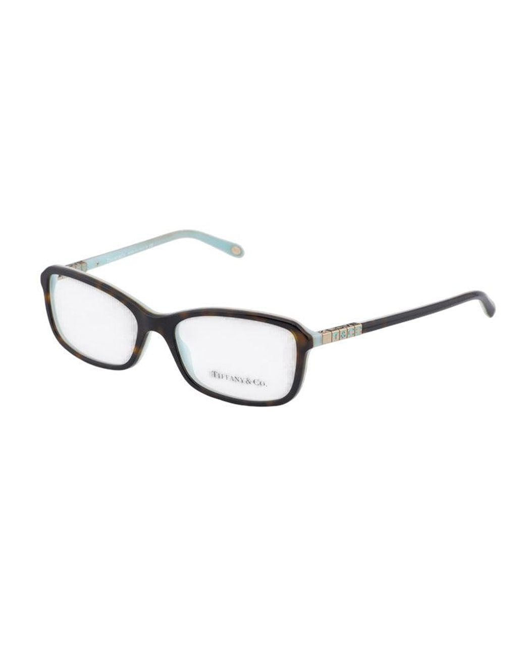 Tiffany & Co Brown Eyeglasses Rectangle Full Rim, Havana- Frame And Clear Demo Lens Tf20758134 Sunglasses