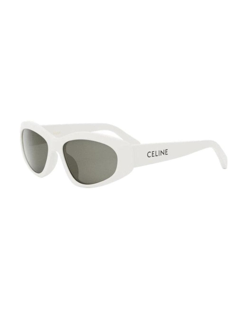 Céline White Sunglasses Cat Eye Full Rim, Frame And Lens Cl40279U25A