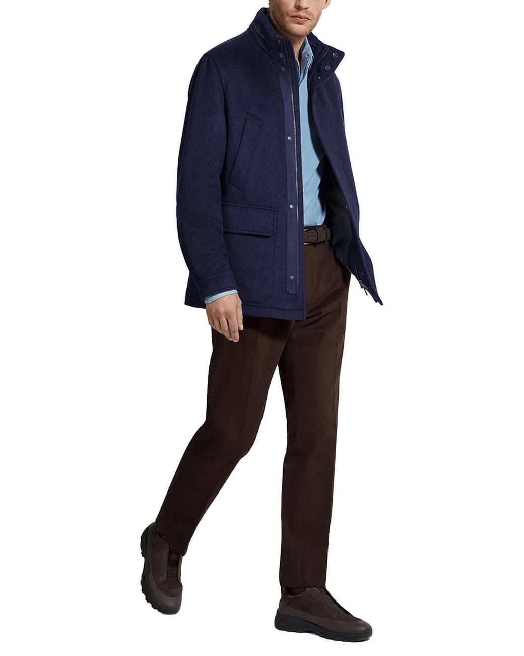 Zegna Blue Cashmere Jacket for men