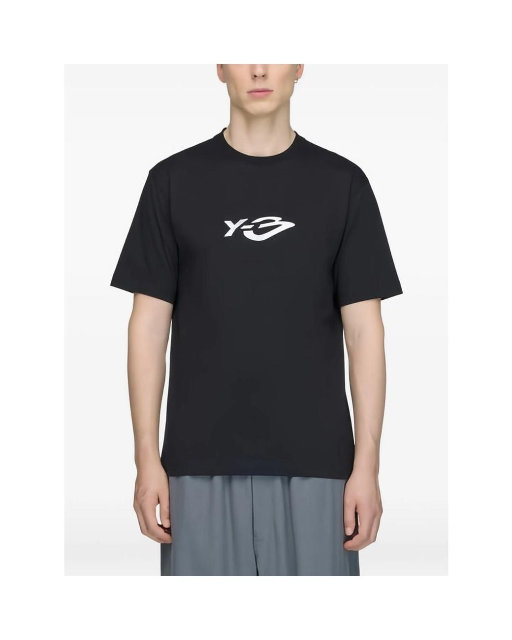 Adidas Black T-Shirt Y-3 Outer: Cotton; Trims: Cotton T-Shirts for men