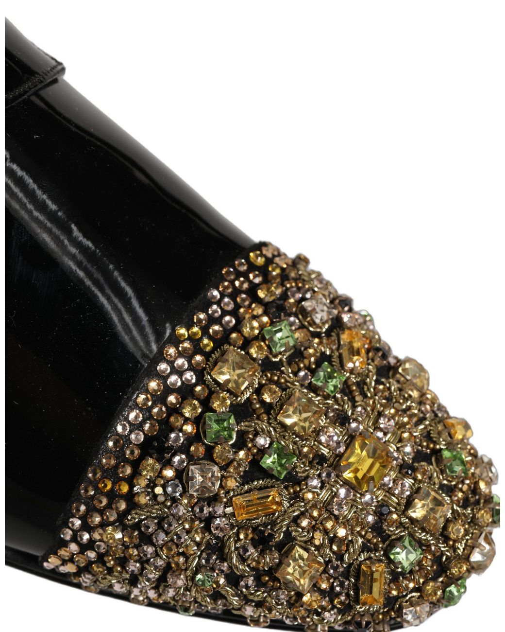 Dolce & Gabbana Black Embellished Derby Dress Formal Shoes Leather for men