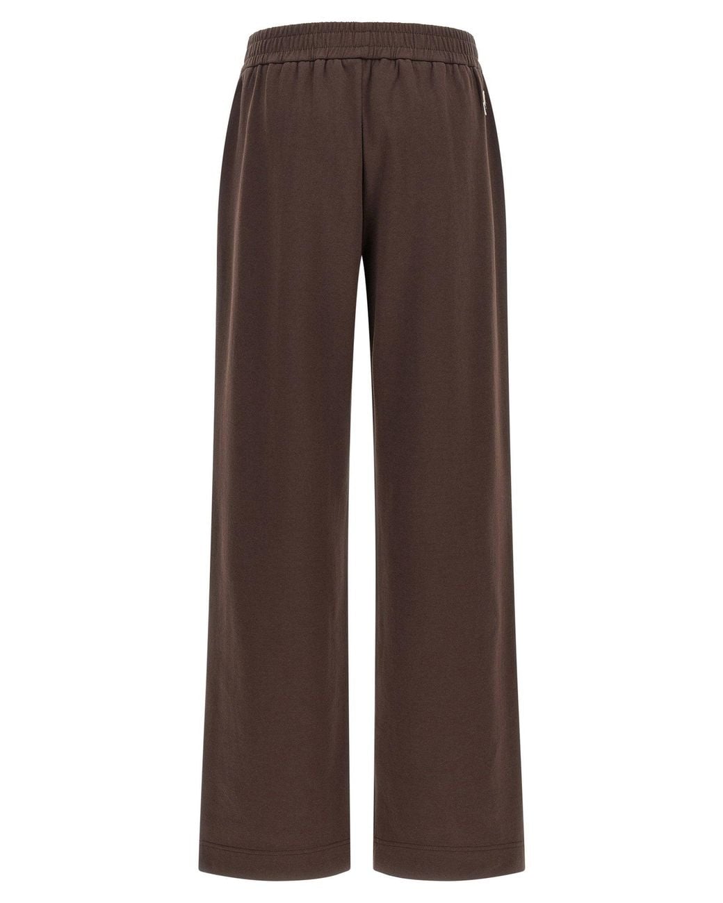 Moncler Brown Double Knit Cotton Blend Joggers