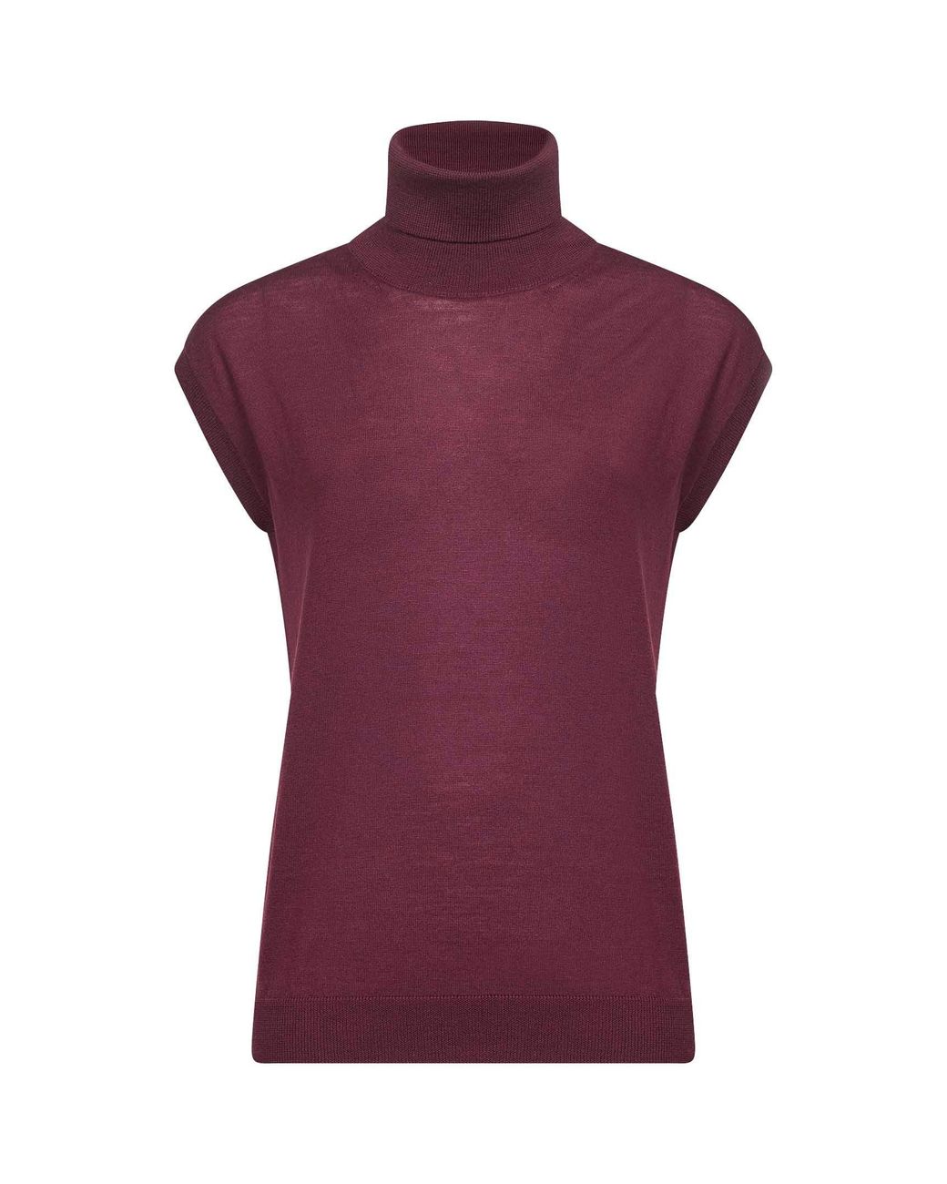 Blanca Vita Purple Burgundy Virgin Wool Knit Twin Set