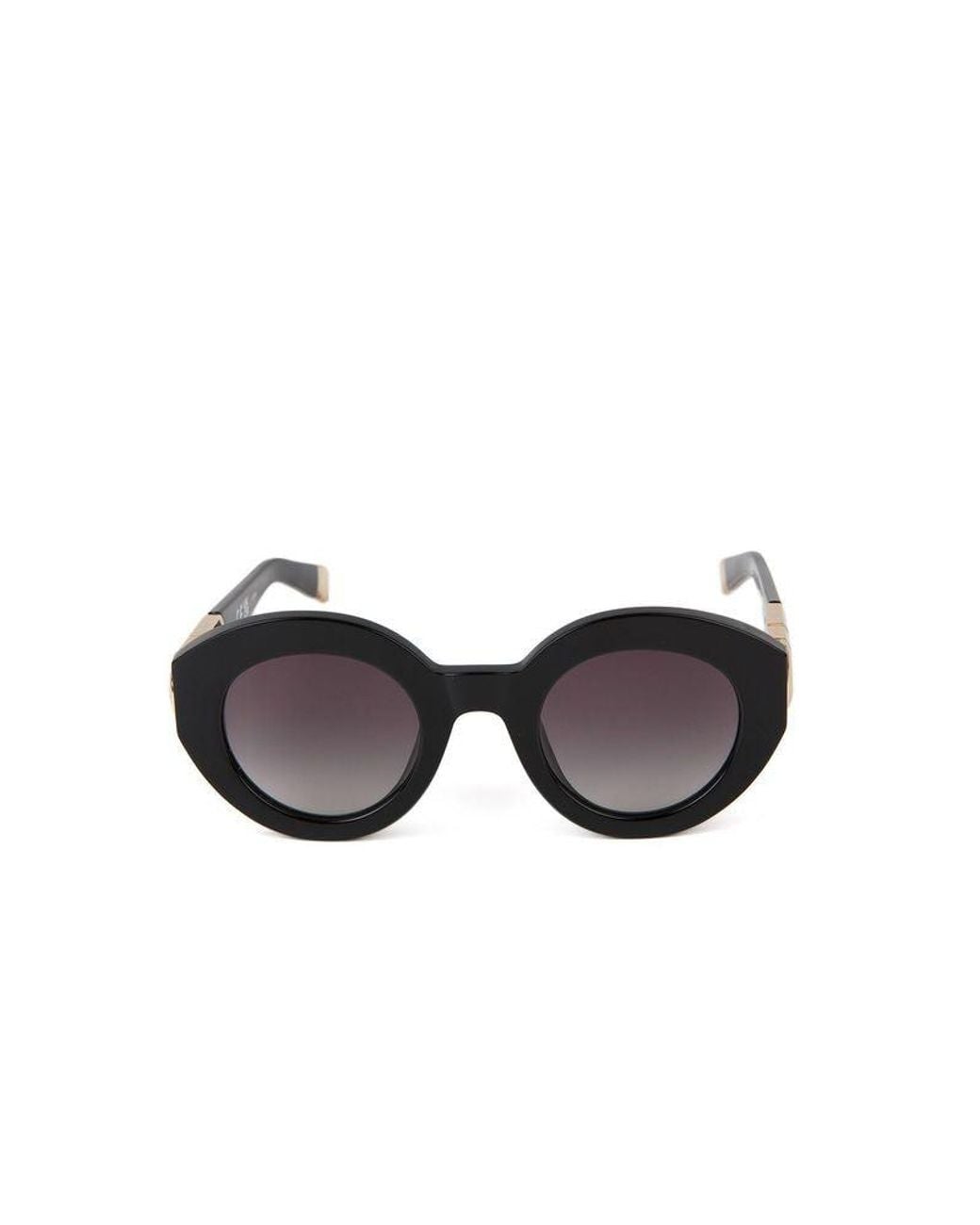 Furla Black Furla Sfu987 Round-Frame Acetate Sunglasses