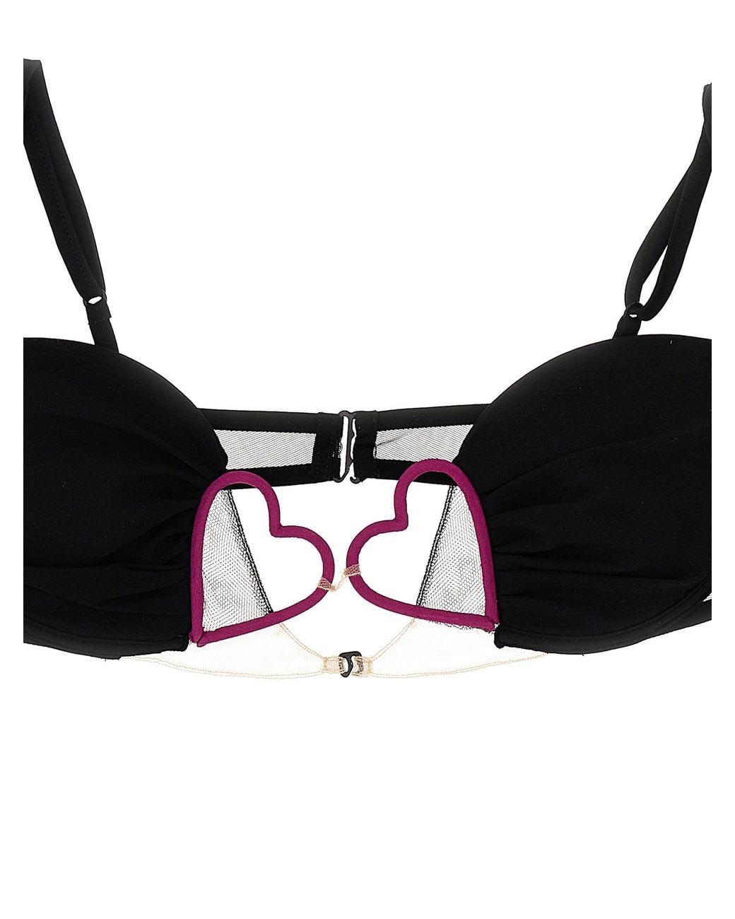 Nensi Dojaka Black 'Heart' Bra
