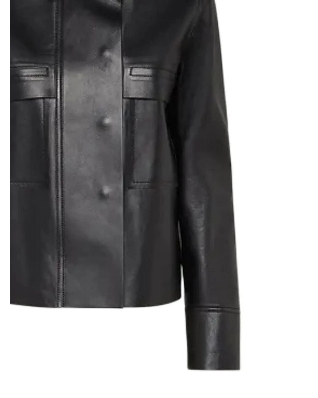 Ferragamo Black Leather Jacket