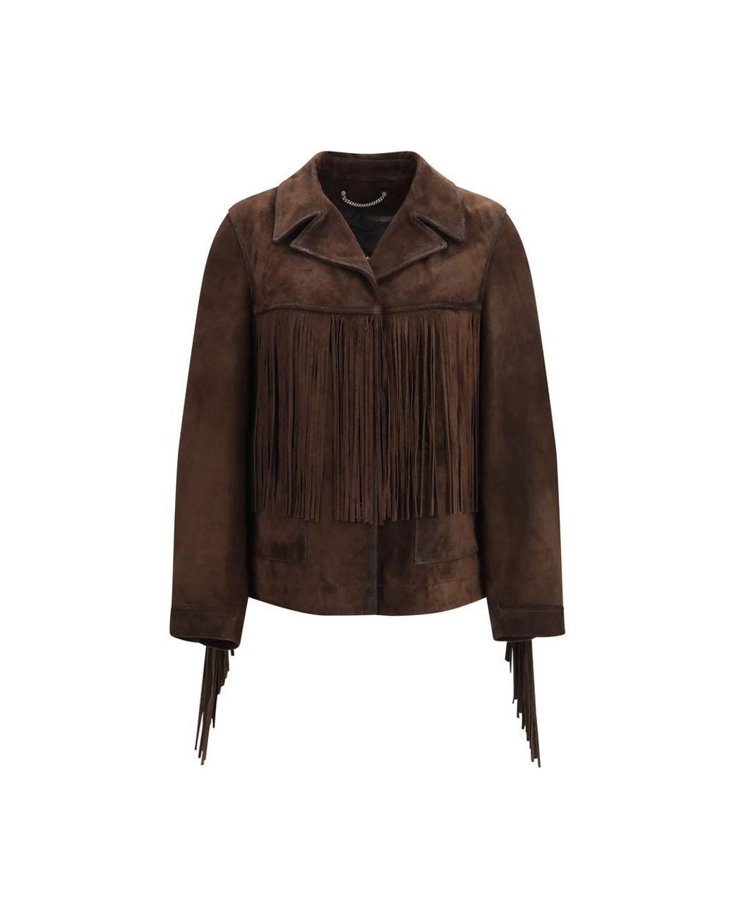 Golden Goose Deluxe Brand Brown Suede Leather Leather Jacket