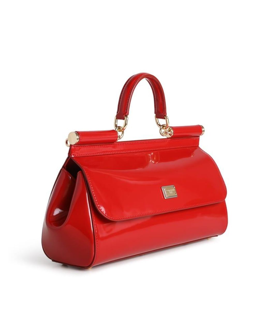 Dolce & Gabbana Sicily Medium Leather Handbag In Red