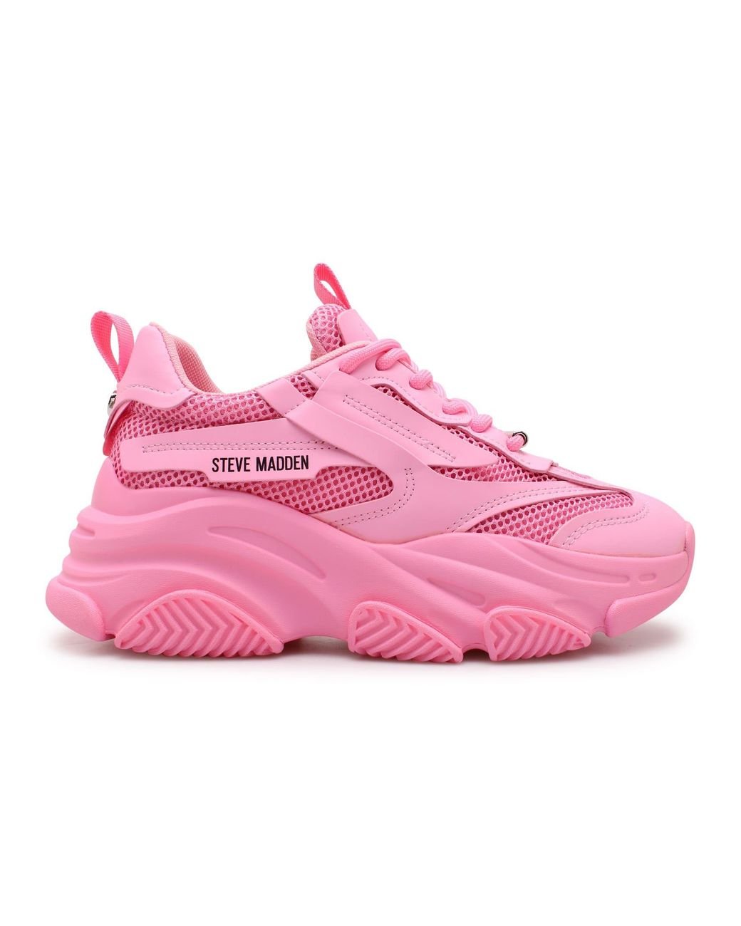 Steve Madden Possession Pink Sneakers | Lyst
