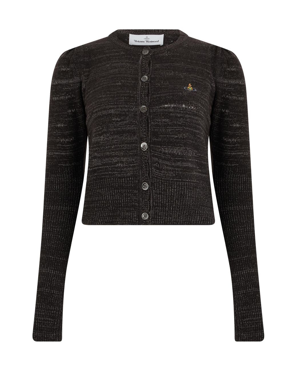 Vivienne Westwood Black Cardigan With Embroidered Logo, Viscose Cardigans