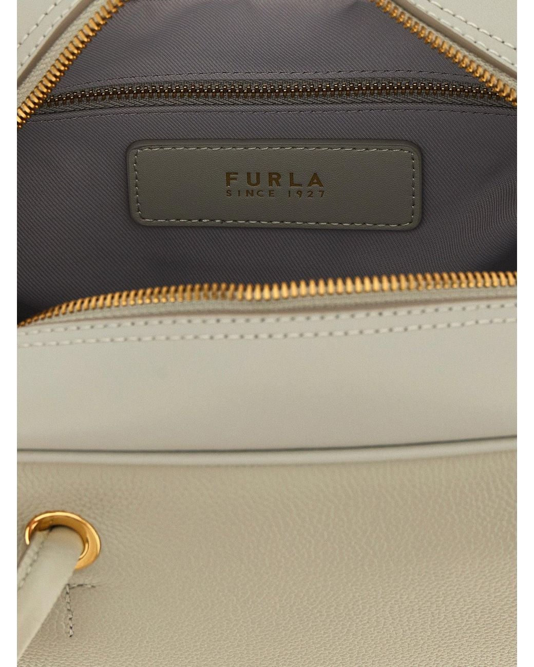 Furla Poppy M Shoulder Bag in Natural | Lyst