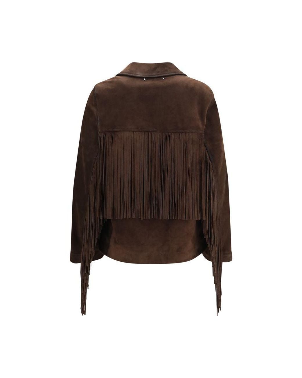 Golden Goose Deluxe Brand Brown Suede Leather Leather Jacket