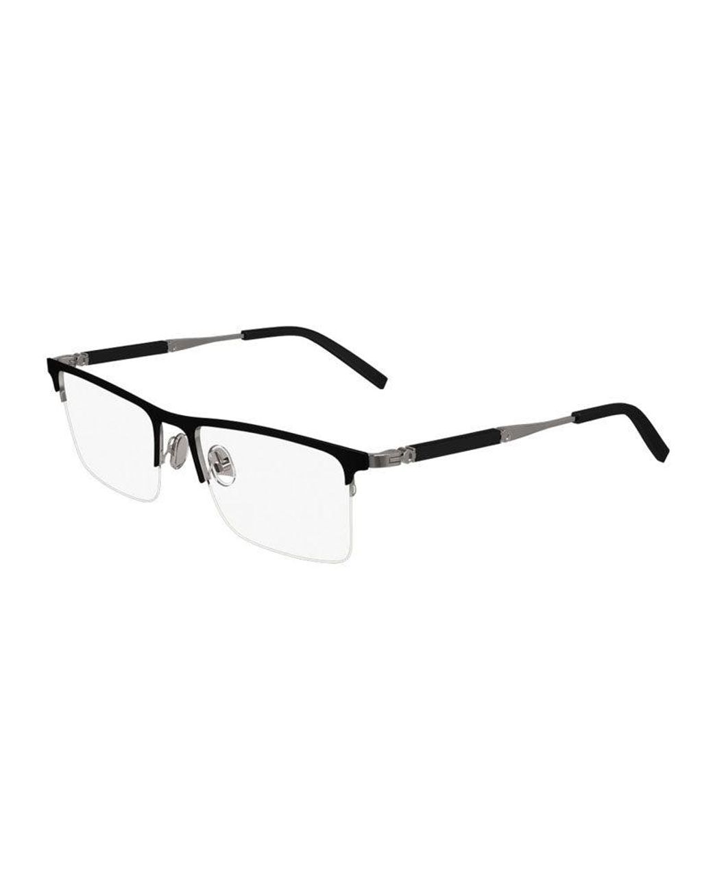 Ferragamo Gray Eyeglasses Rectangle Semi Rim, Frame And Clear Demo Lens Lens Sf2586081 for men
