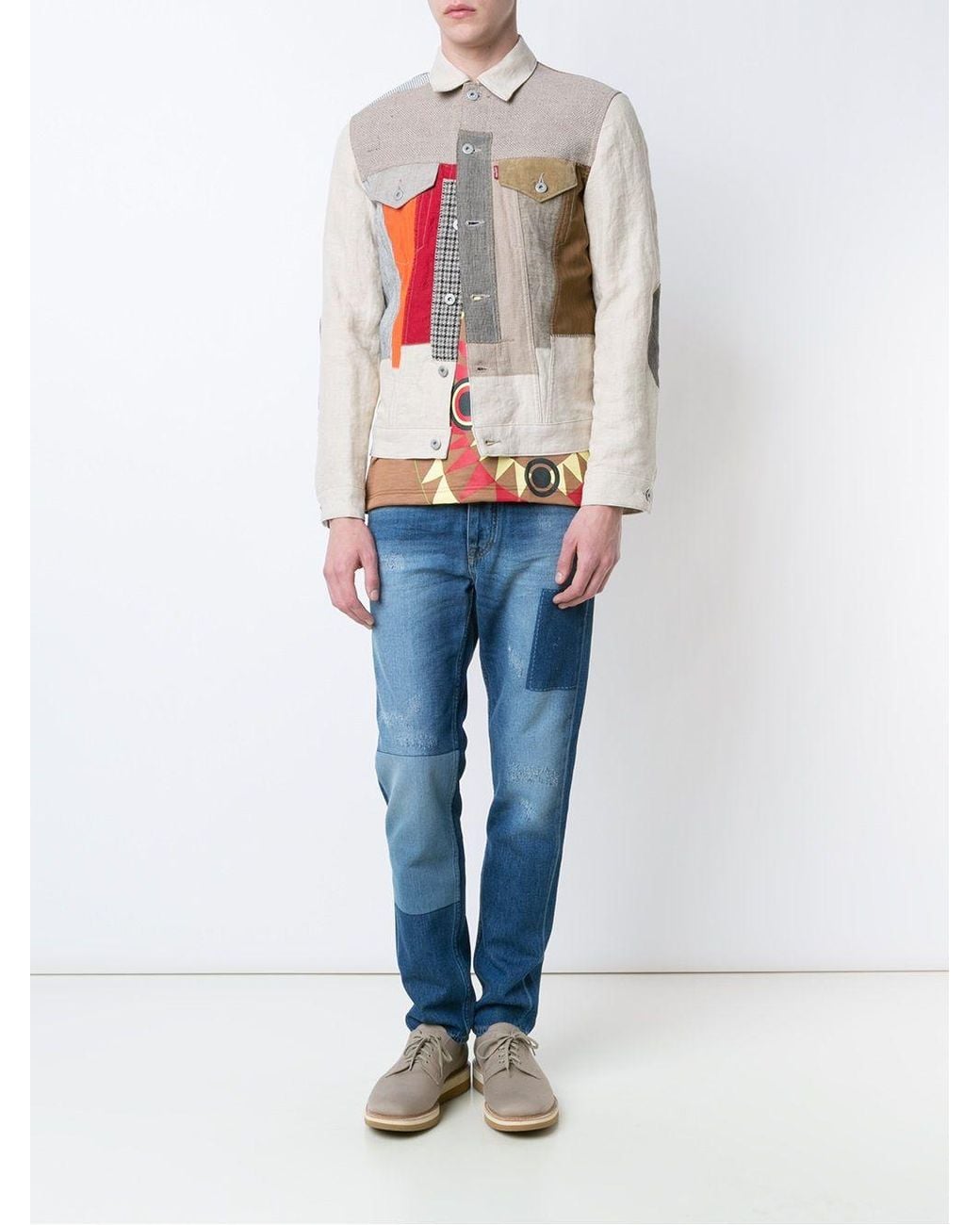 Junya Watanabe White Printed Jacket for men