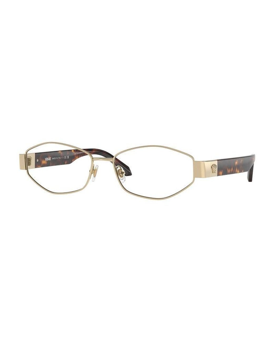 Versace Metallic Frame And Lens Eyeglasses