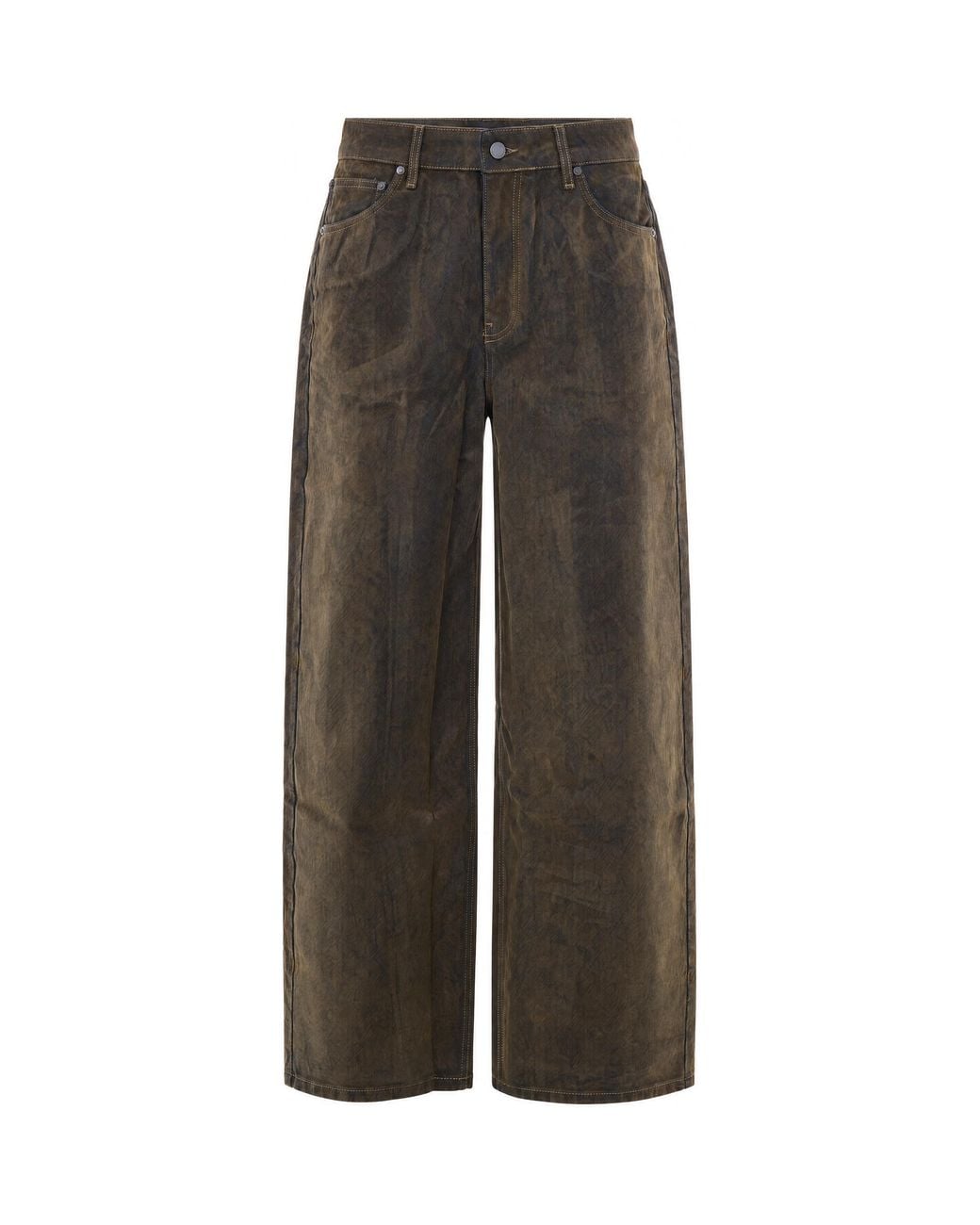 Daily Paper Brown Trousers Velvet Shield Oversized Cotton for men