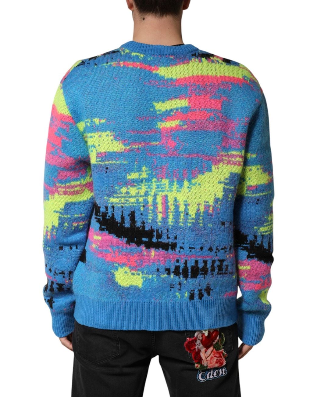 Dolce & Gabbana Blue Crew Neck Pullover Sweater Clothing for men