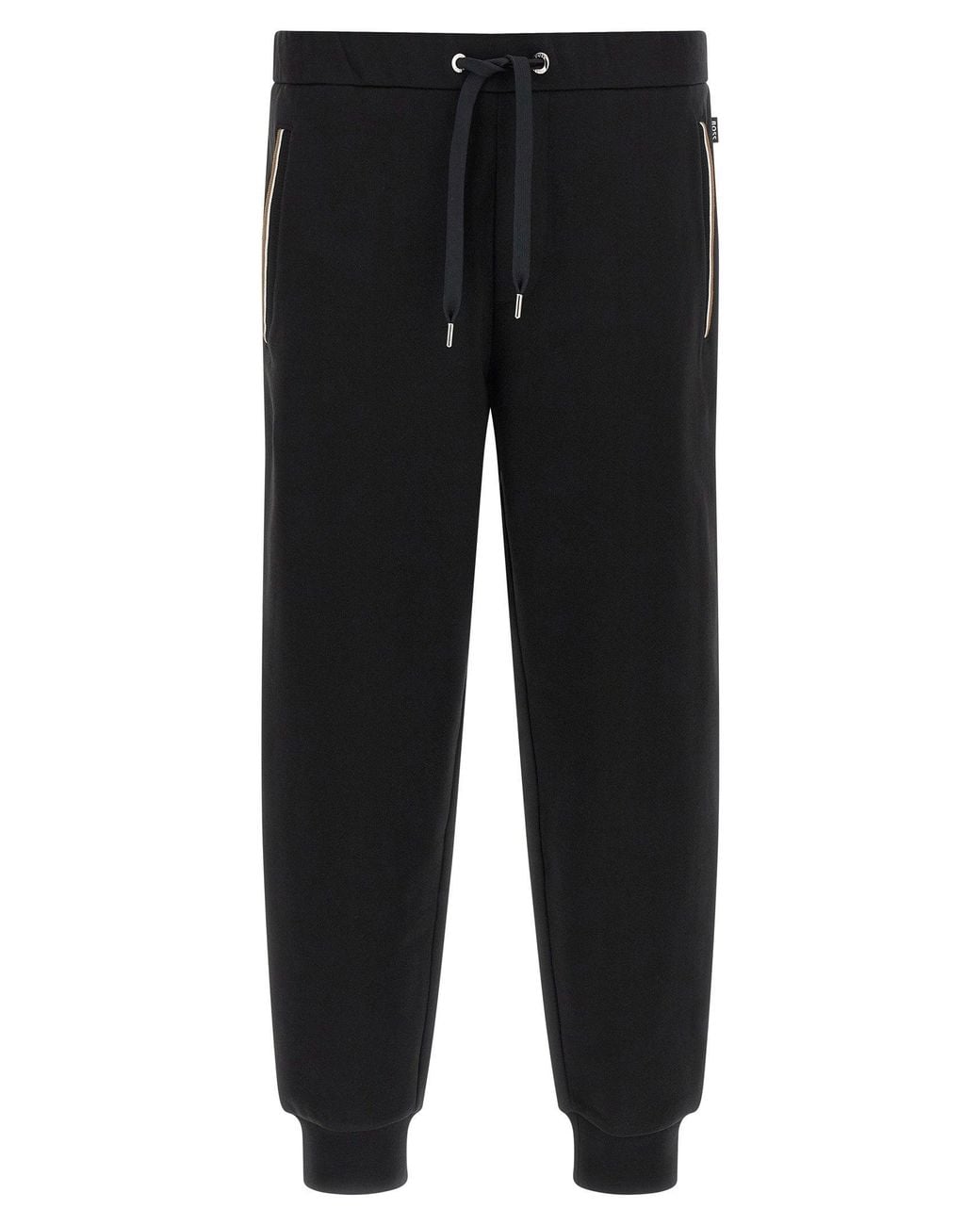 Boss Black Striped Knit Insert Joggers