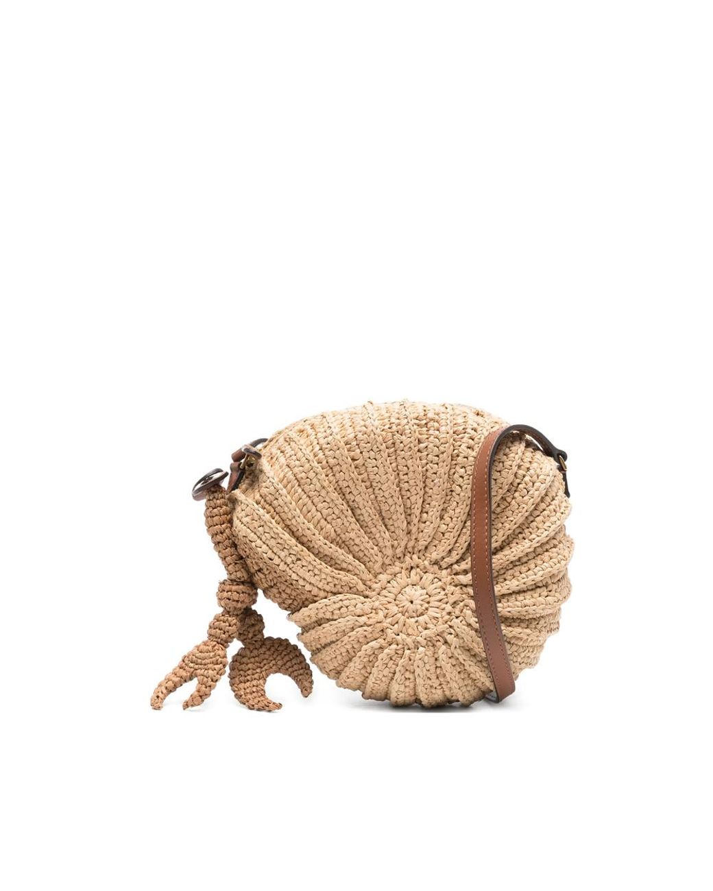 Anya Hindmarch Natural Raffia Crab Detail Shoulder Bag Raffia: 100. Tote