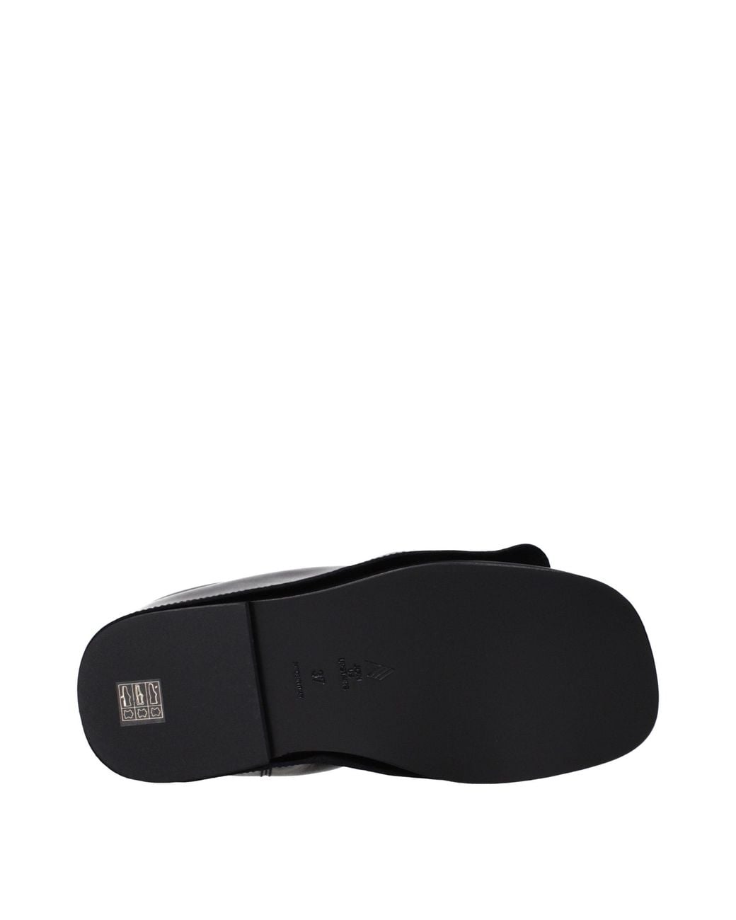 The Attico Black Slippers And Clogs Robin Leather