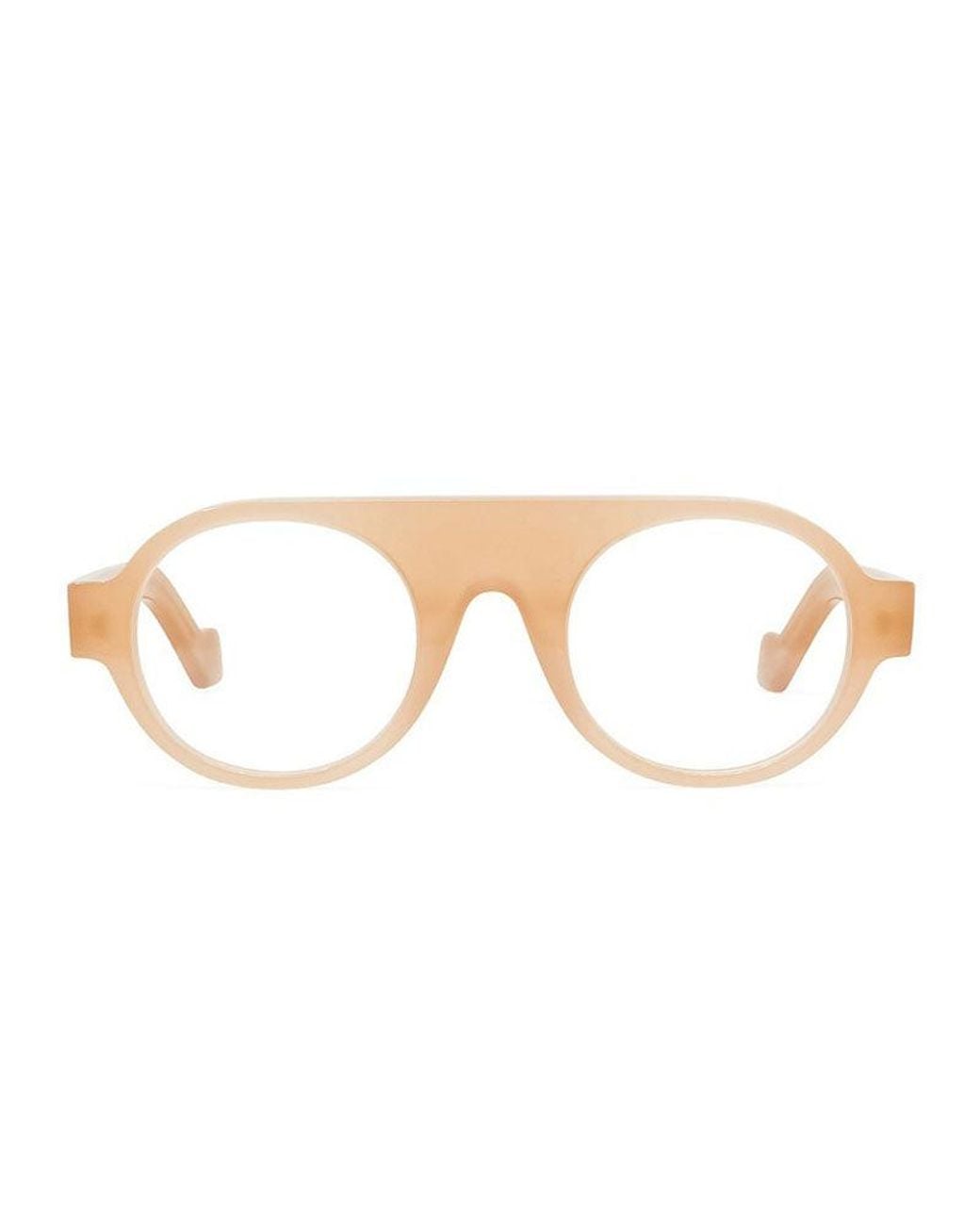 Loewe Brown Eyeglasses Round Full Rim, Light Frame And Clear Demo Lenses Lens Lw50009I072 for men
