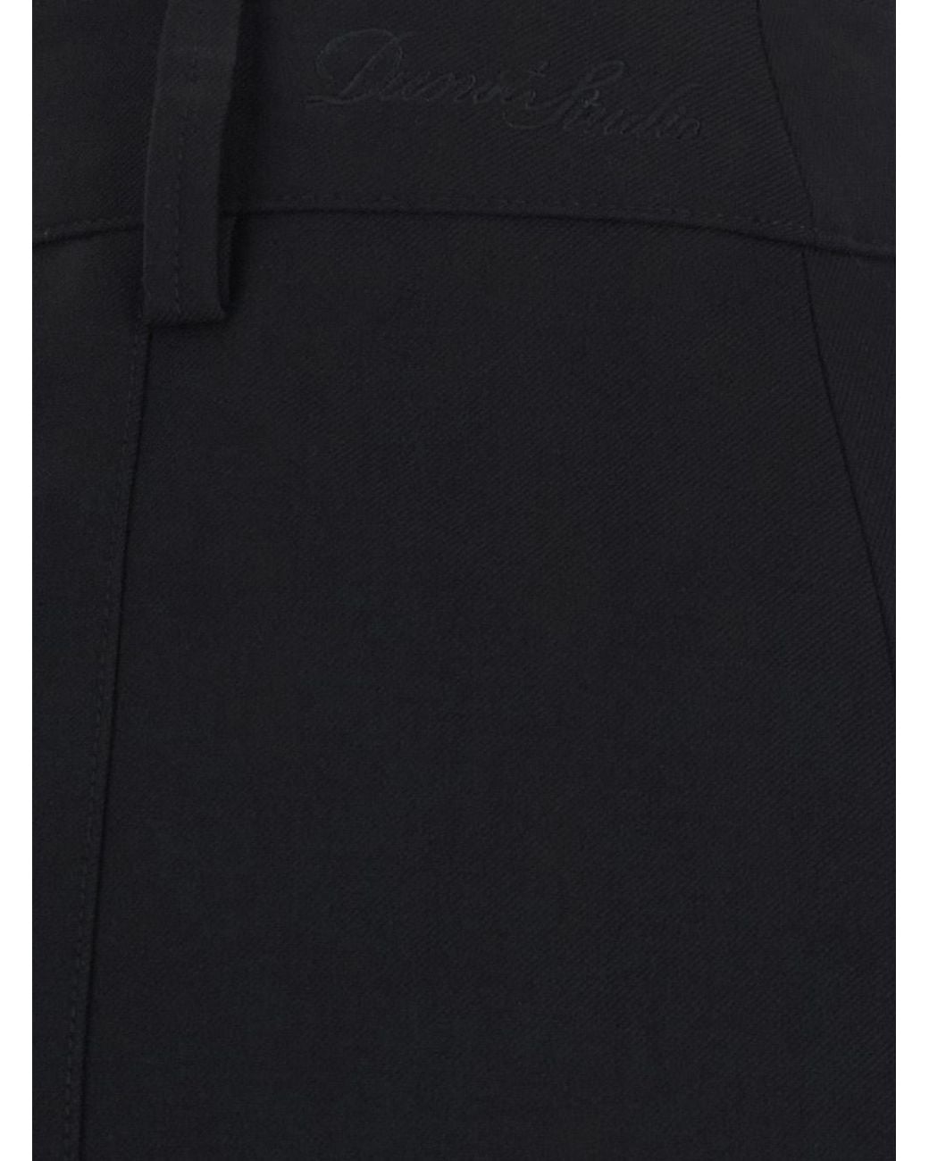 DUNST Black Mini Skirt Wool Blend Polyester