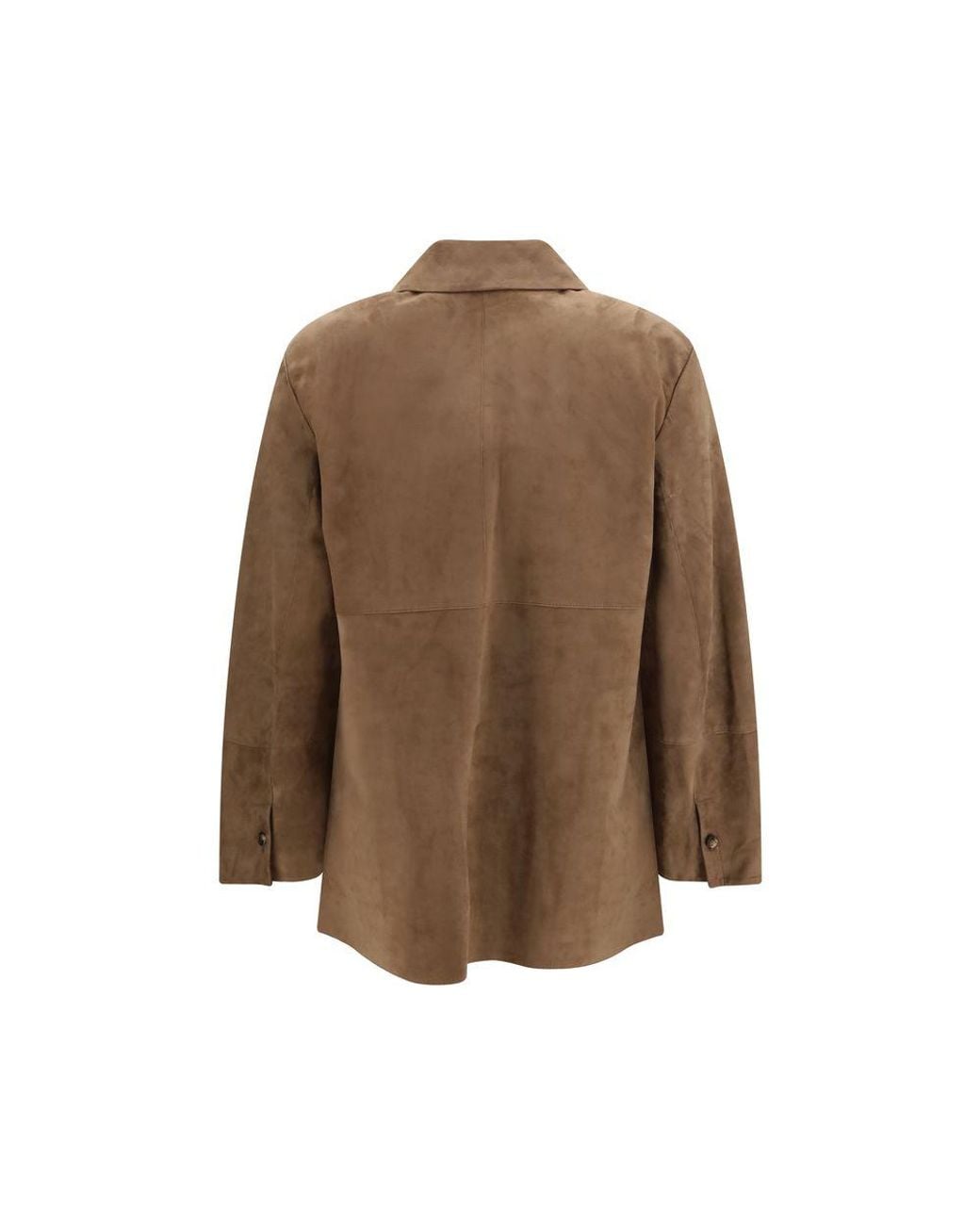 Max Mara Brown Lamb Ovis Aries Leather Jacket