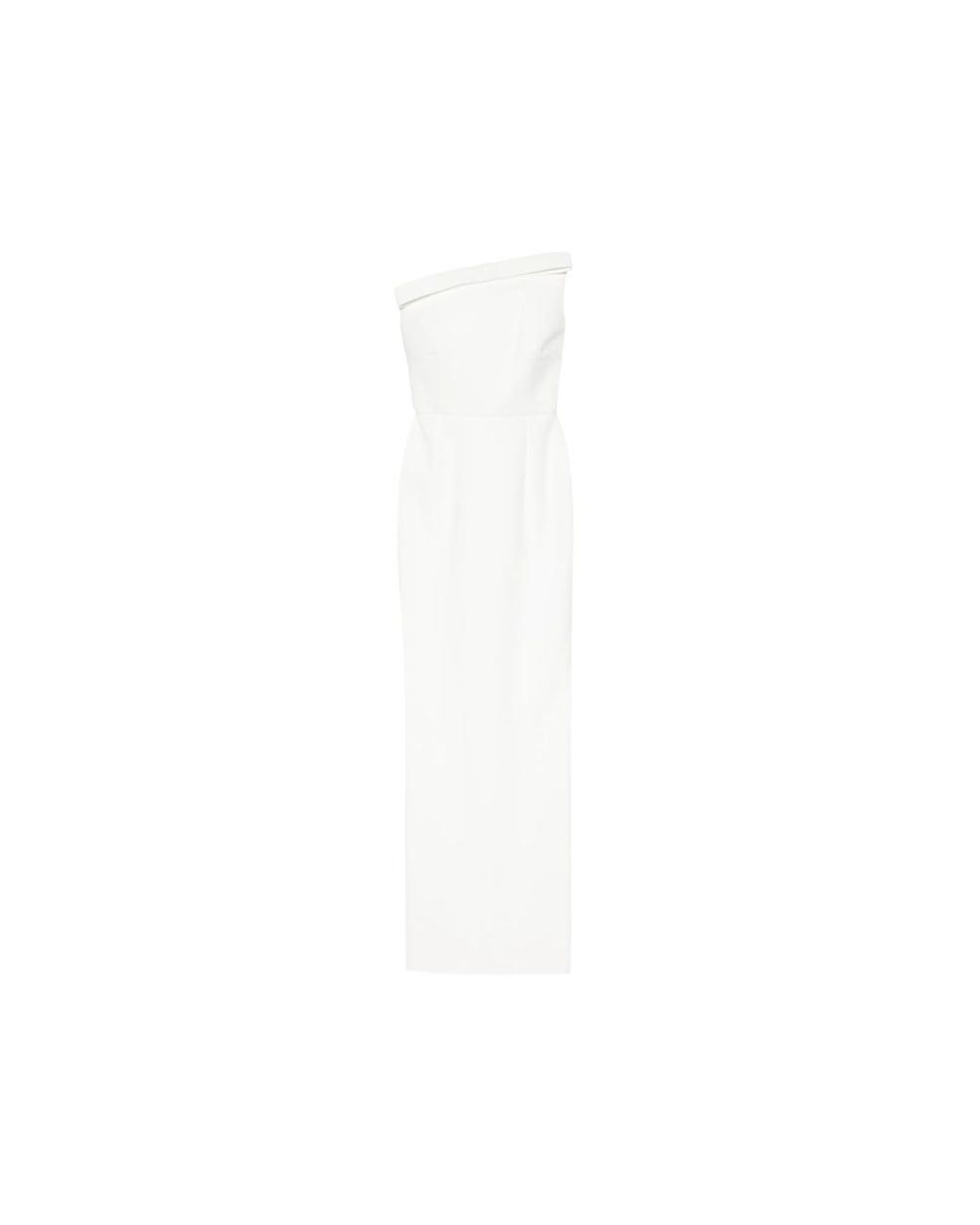 New Arrivals White Off-The-Shoulder Bow Detail Evening Dress Polyester