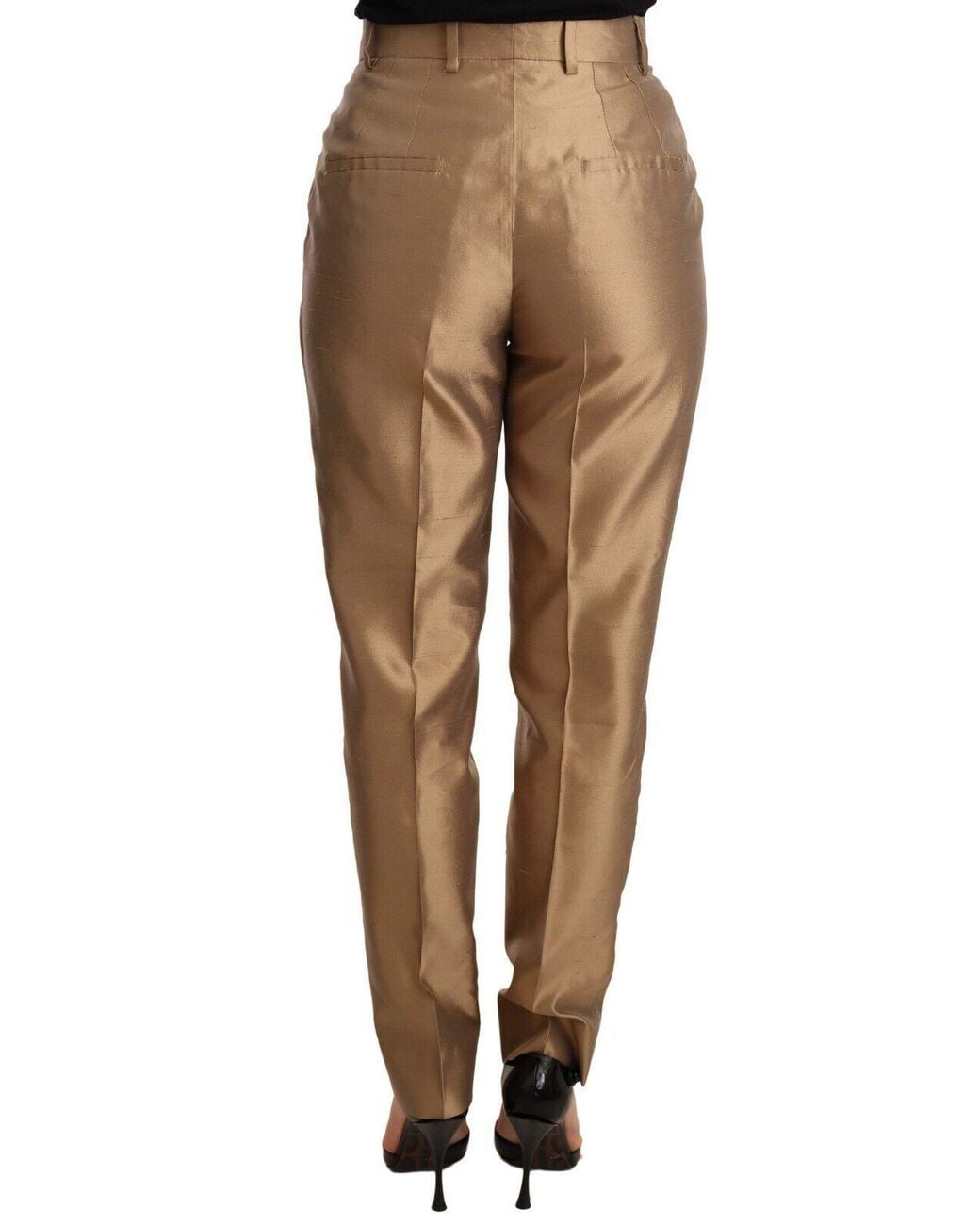 Dolce & Gabbana Multicolor Elegant Tapered Silk Trousers