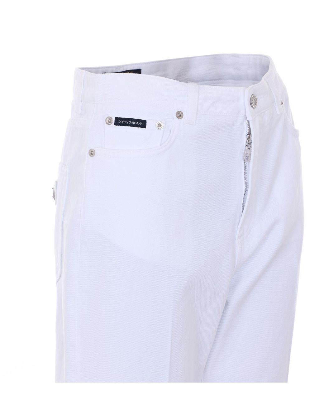 Dolce & Gabbana White Trousers Cotton