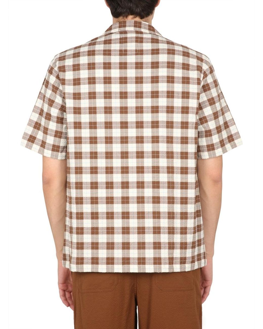 Howlin' By Morrison Brown Howlin' Cotton Bowling Collar Shirt for men