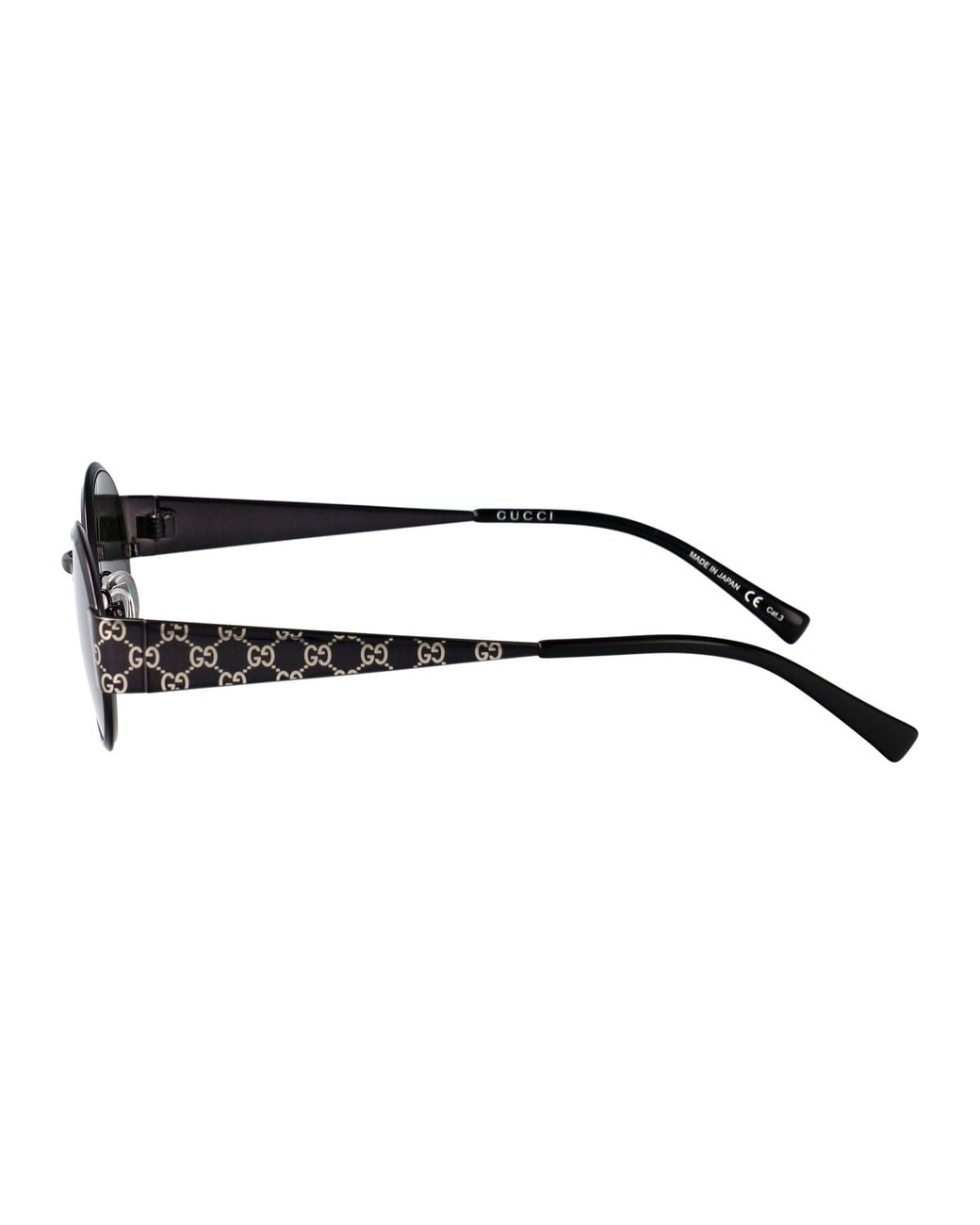 Gucci Black Sunglasses Gg1854S Ruthenium Metal for men