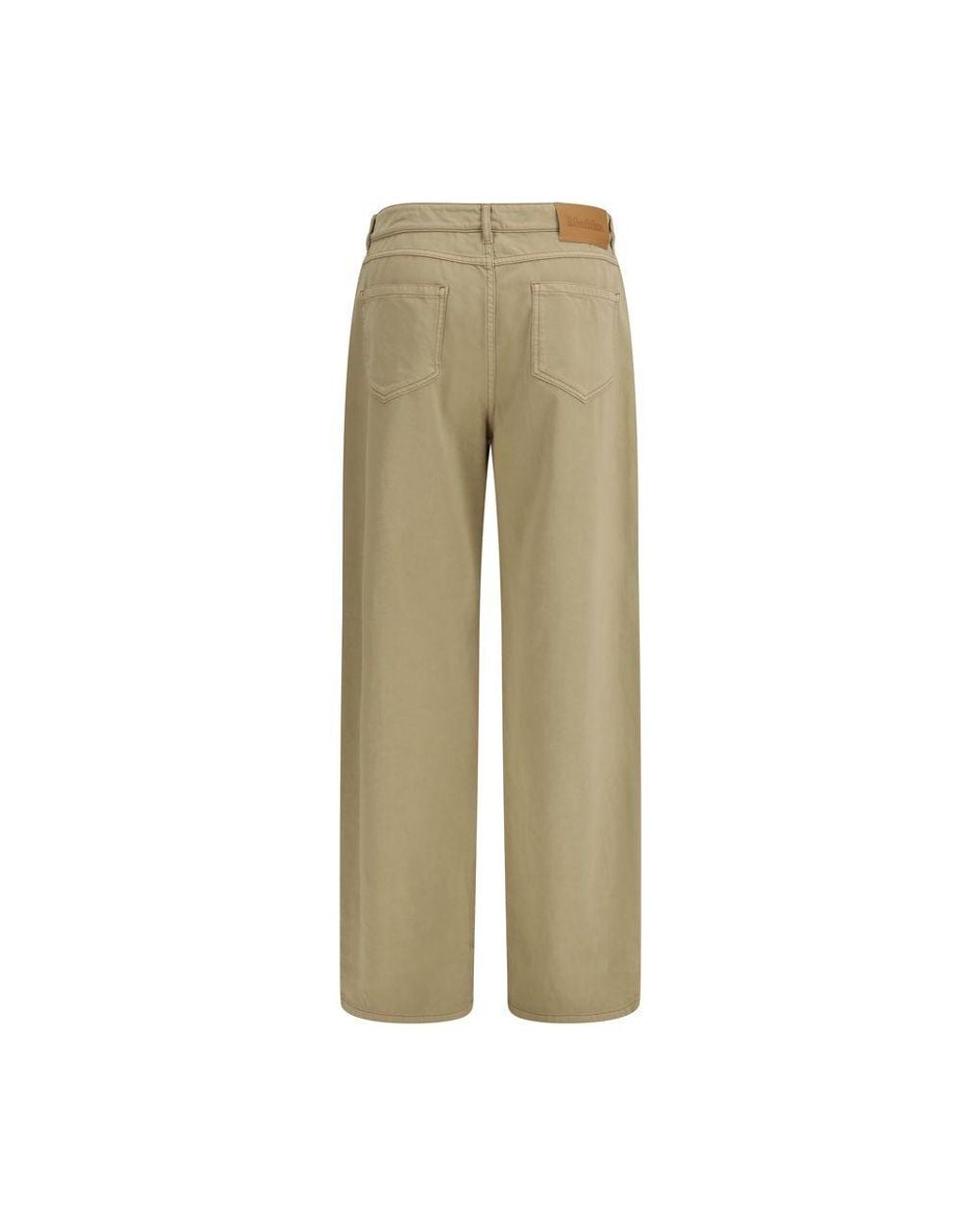 Max Mara Natural Beige Cotton Casual Pants