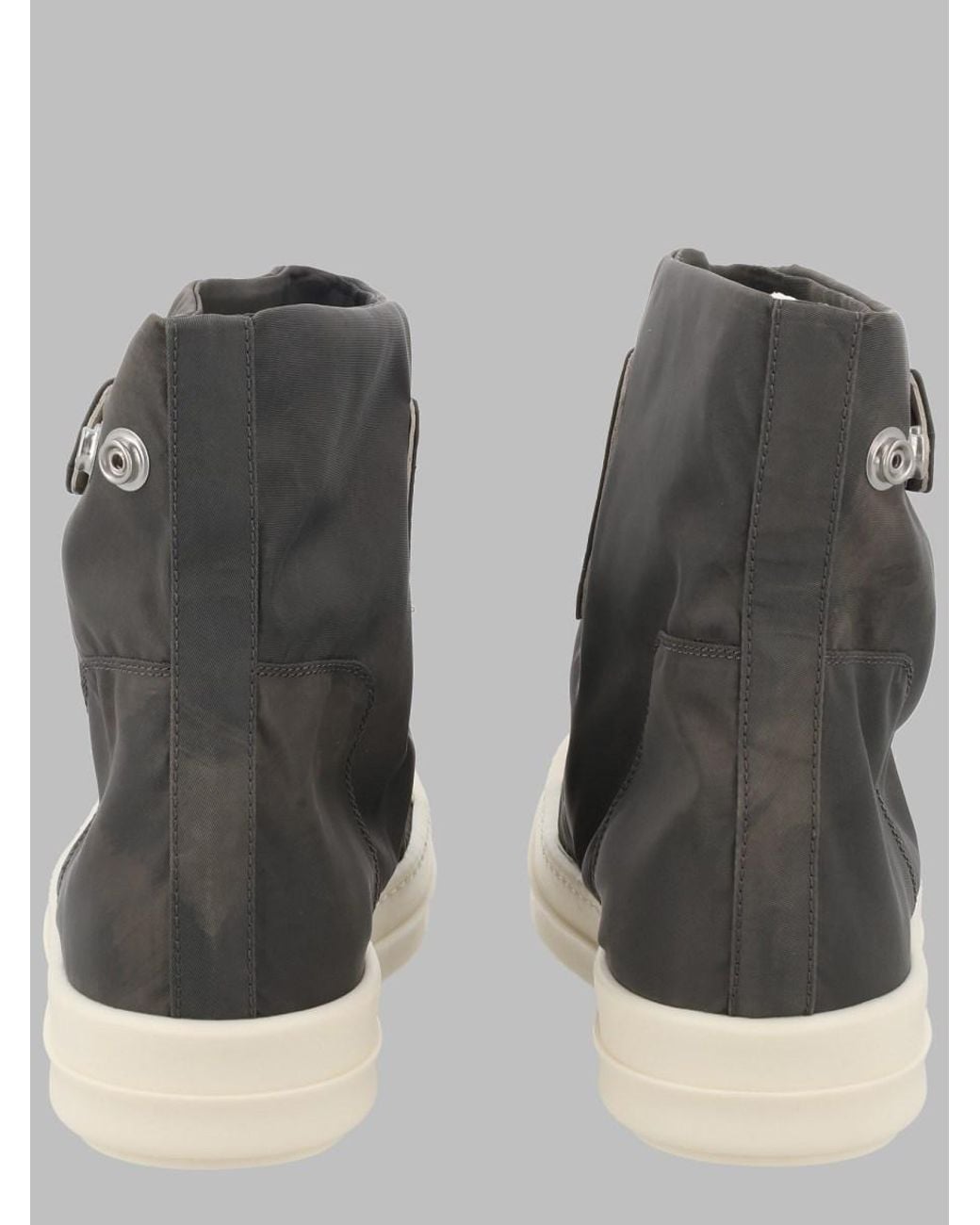 Rick Owens Gray Elephant Low Ankle Boots Nylon