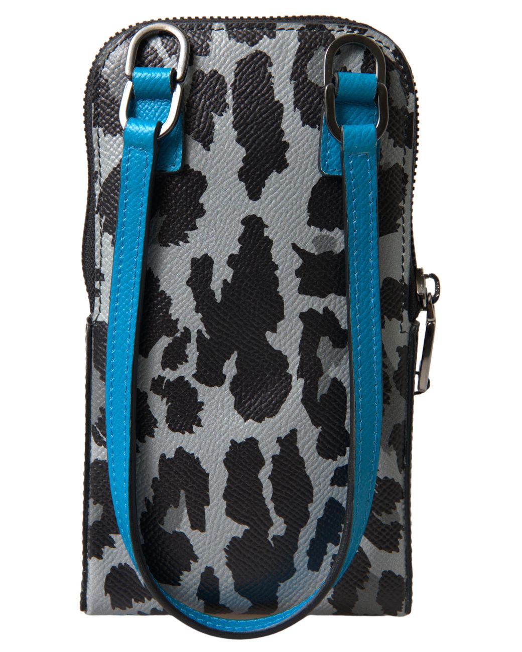 Dolce & Gabbana Multicolor Leopard Leather Purse Crossbody Sling Phone Bag Patterned for men