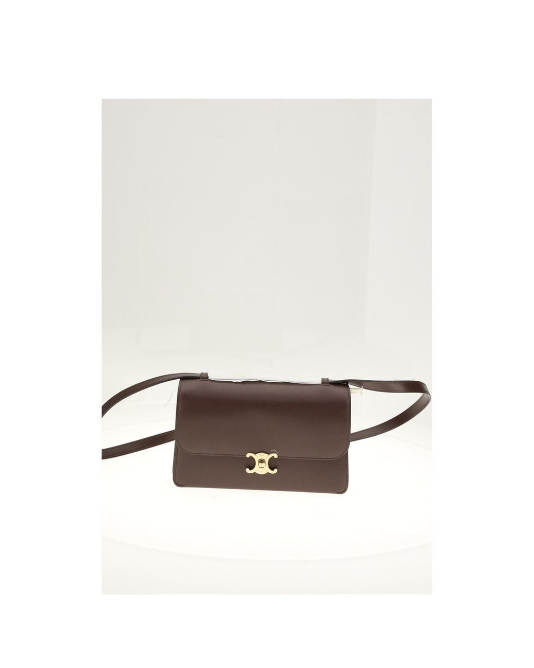 Céline White Leather Shoulder Bag Calf