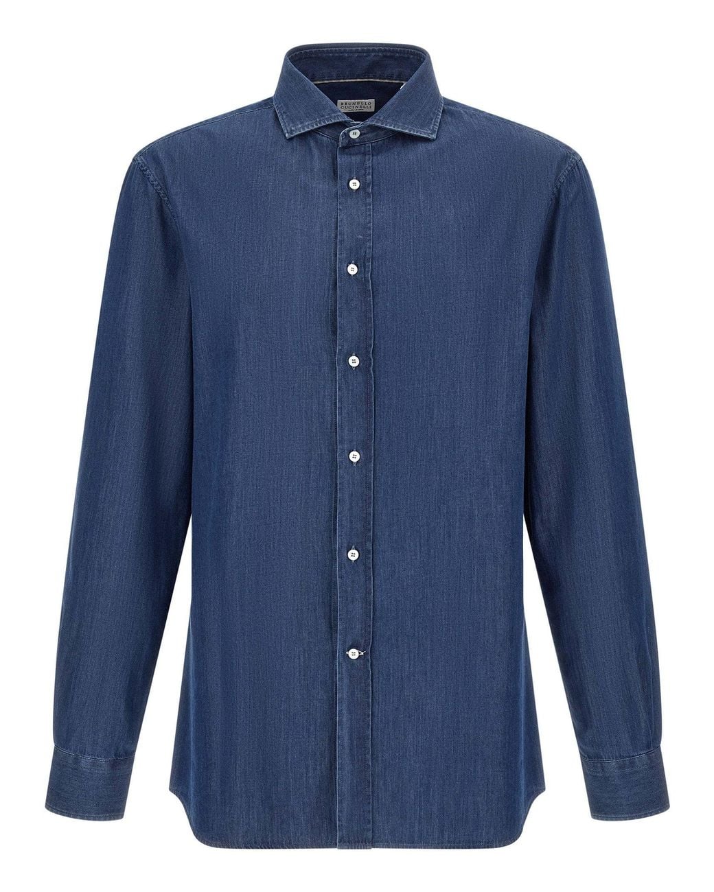 Brunello Cucinelli Blue Denim Shirt