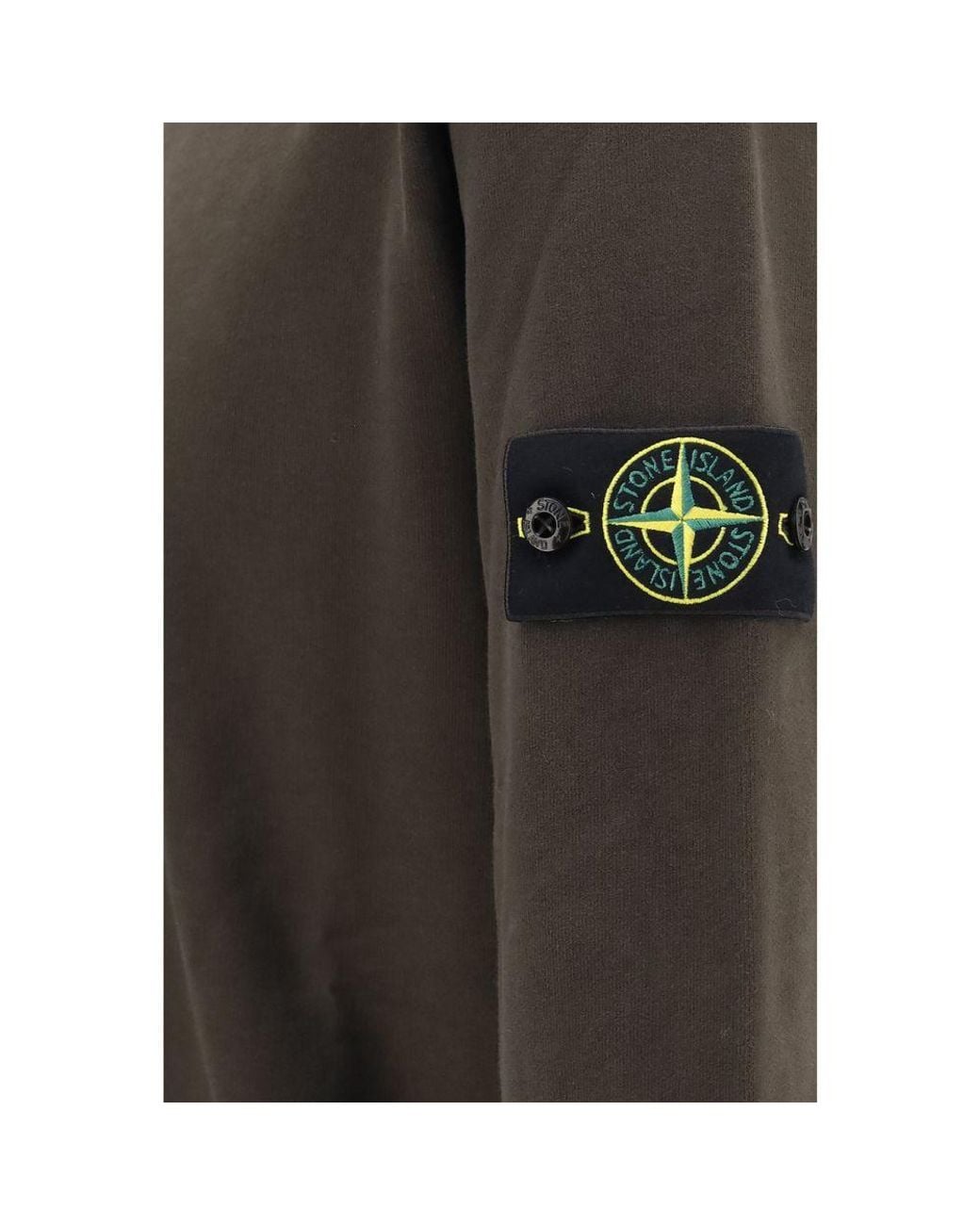 Stone Island Gray Stone Island Stretch Cotton Fleece Sweatshirt for men