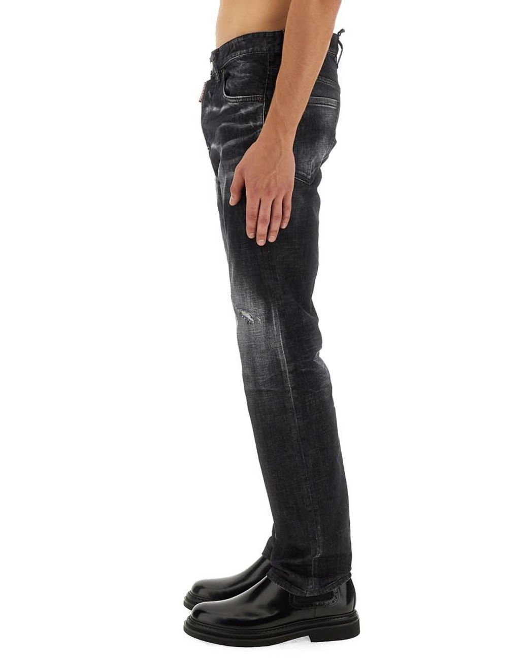 DSquared² Black 642" Jeans for men