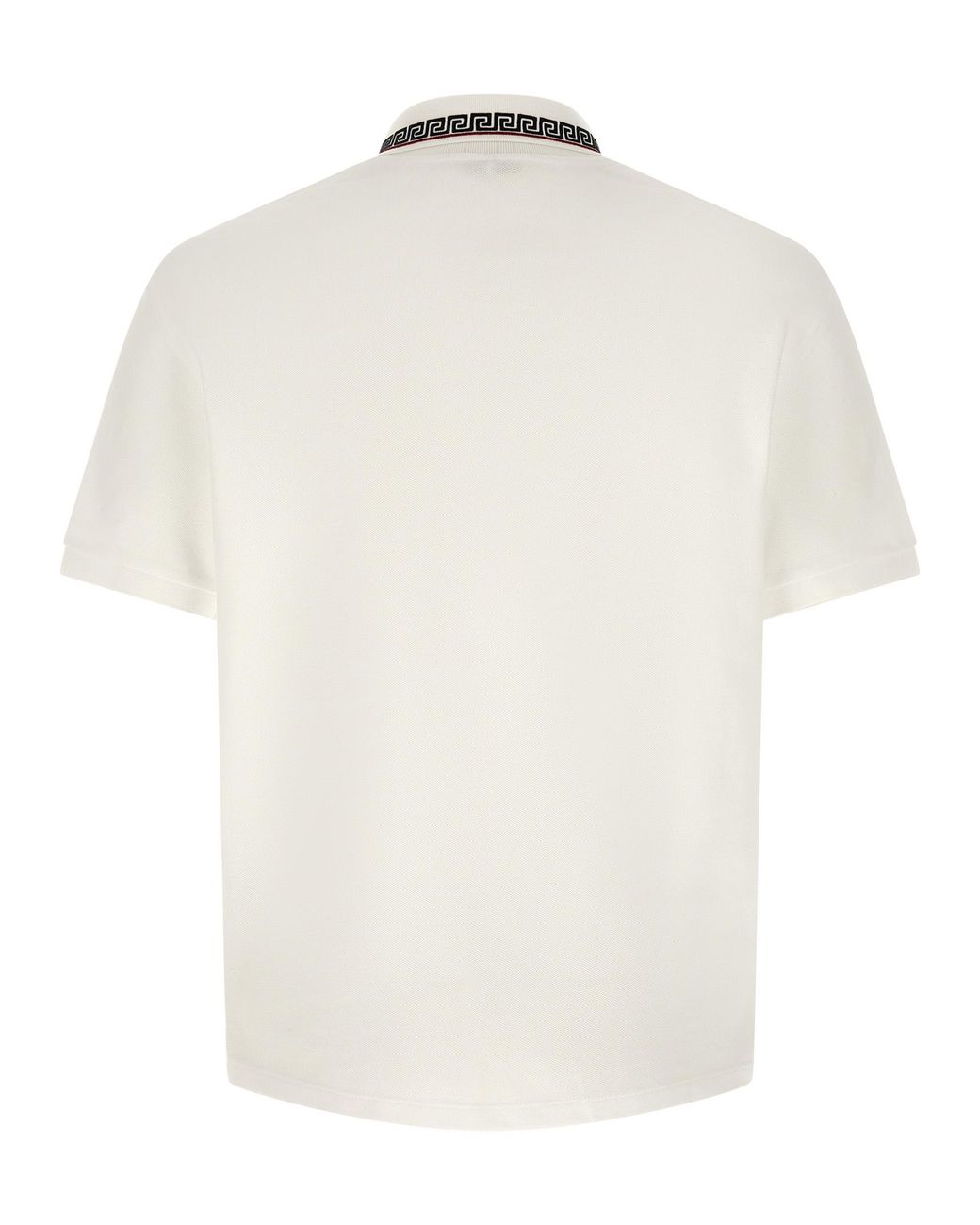 Versace White Cotton Polo Shirt for men